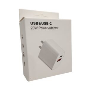 USB & USB C 20 W Power Adapter