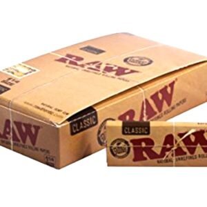 Raw Slow Burning Paper Box of 24 1.1/4